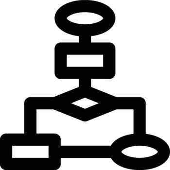 Flowchart, Flow, Process Outline Icon vector
