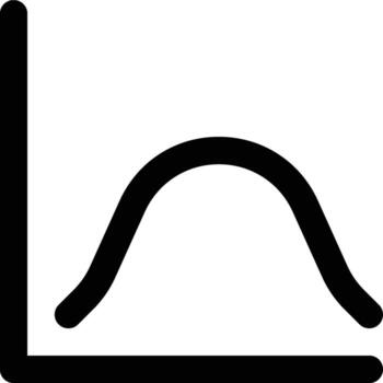 Curve, Bell, Function Outline Icon vector