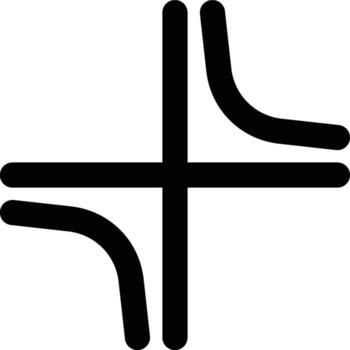 Reciprocal, Function, Chart Outline Icon vector