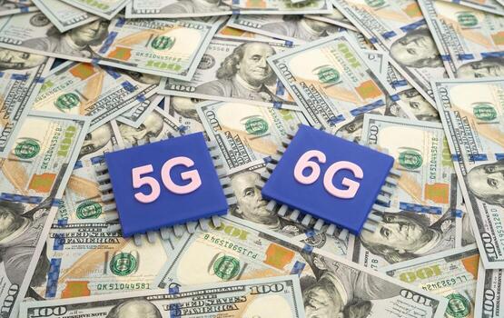 Transition from 5G to 6G technology. Implementation of digital communication technologies. Concept of future connectivity, faster data transmission, and global network evolution. Telecommunications photo