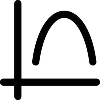 Parabolic, Graph, Chart Outline Icon vector