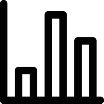 Bar, Chart, Graph Outline Icon vector