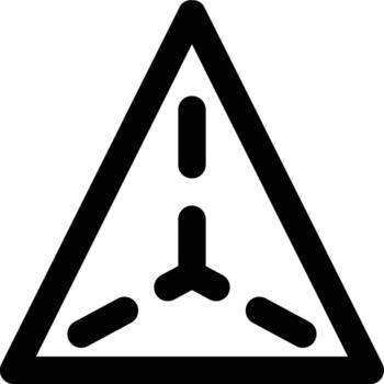 Pyramid, Triangular, Geometry Outline Icon vector