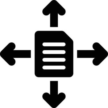 Deployment, Data Sharing, Information Sharing Glyph Solid Icon vector