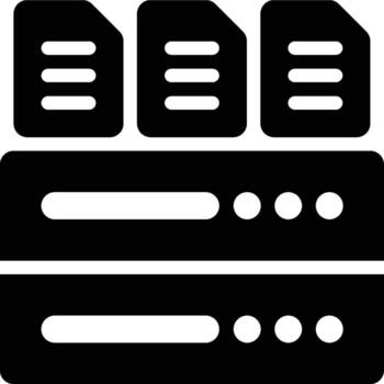 Database, Computer, DBMS Glyph Solid Icon vector