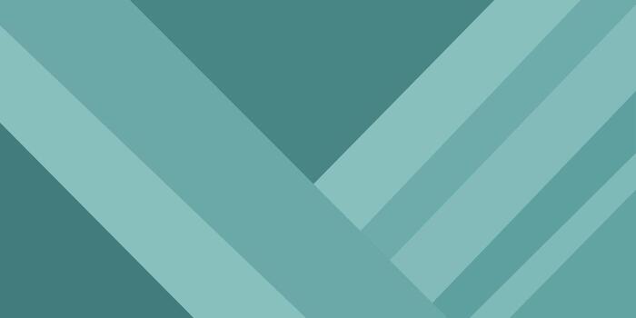 Teal geometric layers forming a v shape with varying shades of teal and light teal colors on the surface vector