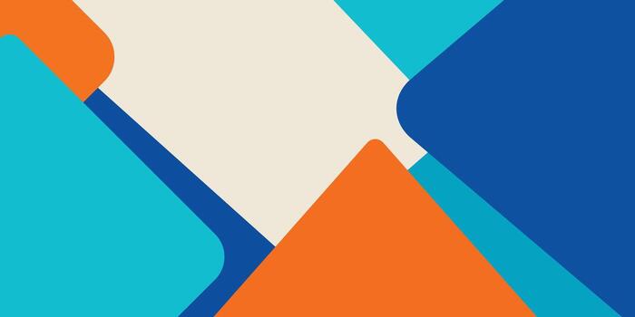 Abstract background with blue orange and cream shapes overlapping in a modern design style art vector