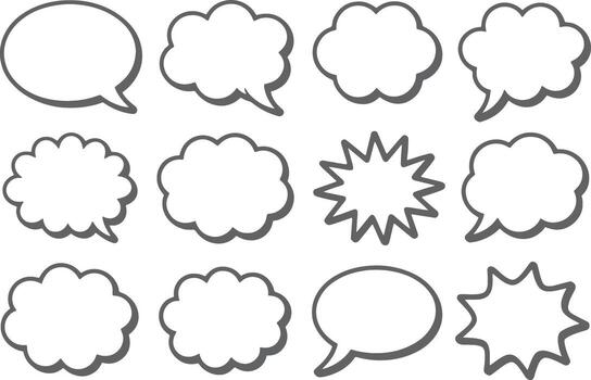 Speech bubbles communication dialogue message chat talk conversation idea vector
