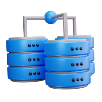 3d rede base de dados conexão servidor ícone png