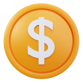 3d Unidos estados dólar moeda moeda png