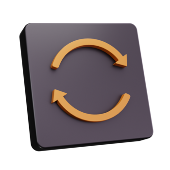 3d synkronisering refresh pilar slinga ikon png