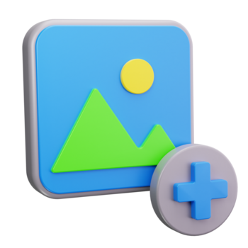 3d Inserisci Immagine caricare media icona png
