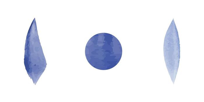 esta caracteristicas un conjunto de Tres aislado formas en un delicado acuarela estilo. el formas son adecuado para utilizar en ambiental conservación infografía. vector