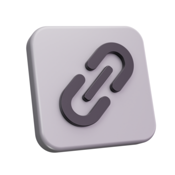 3D Insert Hyperlink Interface Button Icon png