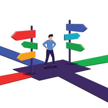 Make smart choices and find your path to success with confidence today vector