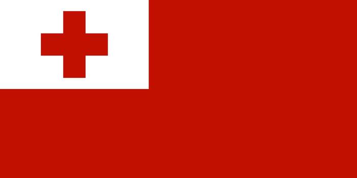 Flag of Tonga Red and White National Banner with Cross, Symbol of Faith, Unity, and Polynesian Identity vector