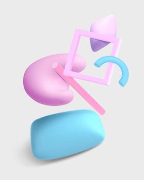 Colorful abstract shapes and designs vector