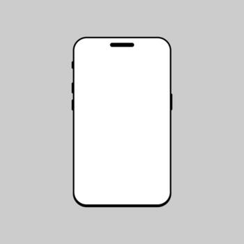 Smartphone mockup with blank screen for app presentation vector