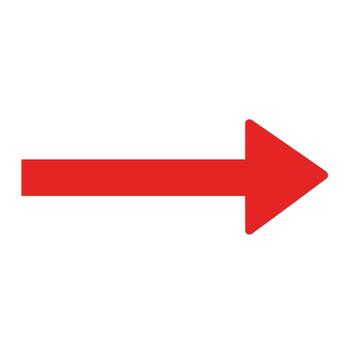 rojo flecha señalando Derecha para dirección y navegaciones vector