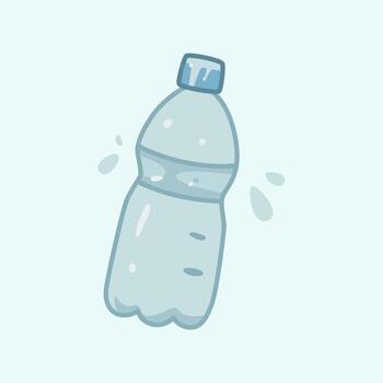 Water Bottle Icon in Flat Style Representing Hydration and Refreshment During Running vector