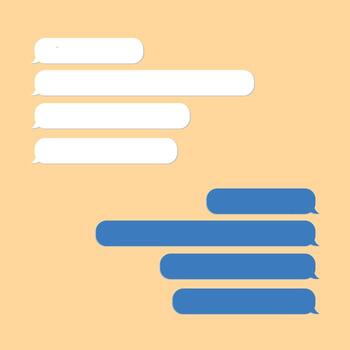 plano estilo digital ventana de chat, caja de texto, habla burbuja, texto burbuja ilustración vector