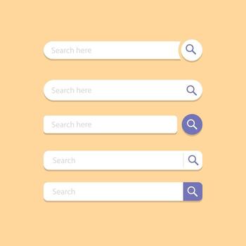 Search Bar UI Design vector