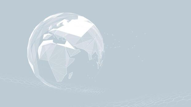 Abstract globe big data Visualization with Quantum big data technology. vector