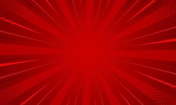 Red radial lines background design vector