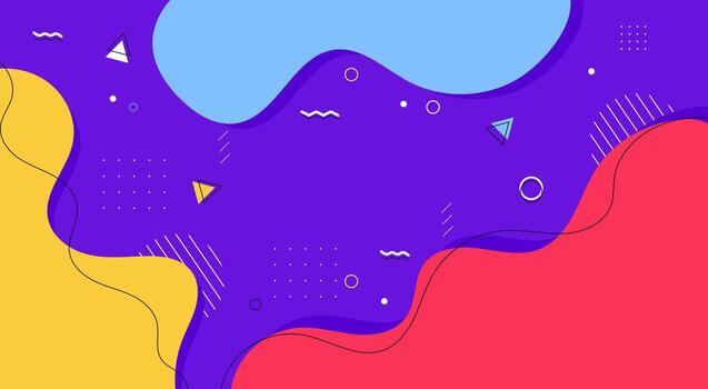 Colorful abstract geometric shapes background vector