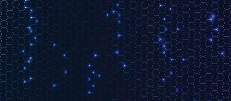futurista hexágono antecedentes con panal patrón, realista resumen azul bg para tecnología gráficos, digital juego, medicamento, ciencia, tecnología, biografía vector