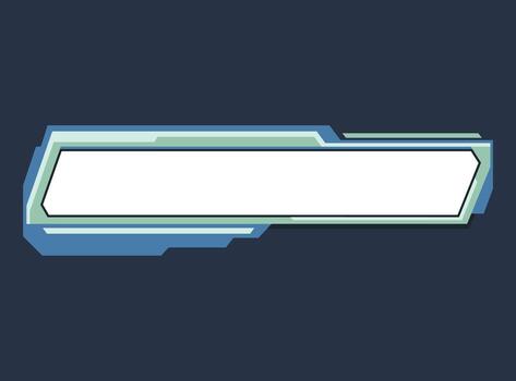 Futuristic abstract title banner lower third gaming, tech, streaming broadcast overlays vector