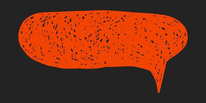 mano dibujado lápiz de color habla burbuja con contornos oval bosquejo forma con visible lápiz textura y granoso lápiz de color detalles. texto caja pizarra para mensajes vector