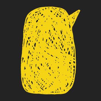 Bright crayon speech bubble. Sketch lines, texture. Text box chalkboard area for happy messages. vector