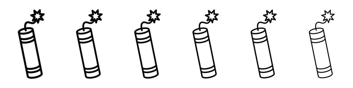 Dynamite Icon Set - Minimal Line Style vector