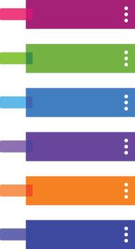 vistoso transparente infografía etiquetas, blanco datos visualización elementos, moderno negocio presentación vector