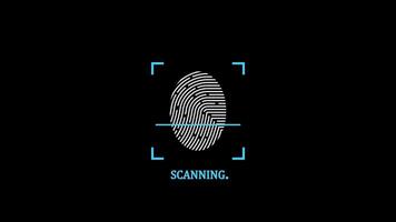 Fingerprint scan security identification biometric access authentication scanning system video