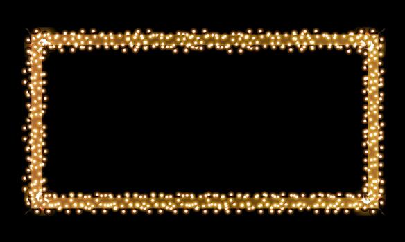 A square frame with lights on it vector