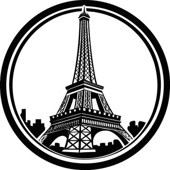 eiffel torre silueta colección múltiple puntos de vista vector