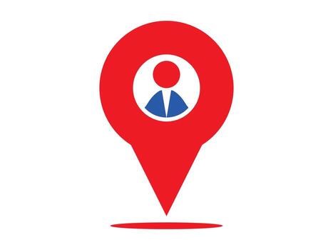 usuario ubicación marcador icono, GPS posición persona símbolo para mapa y navegación ui vector