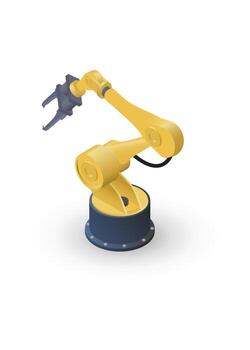 Machine robotic robot arm hand factory stock illustration vector