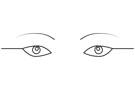 Minimal continuous line design of eye illustration vector