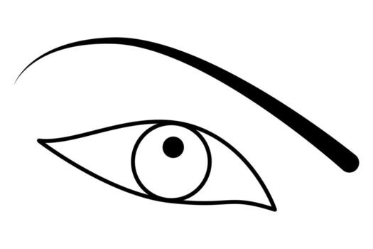 Modern abstract art of eye in continuous line style vector