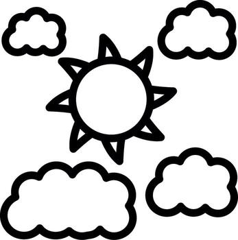 Cloudy Day 3D Interface Shape vector