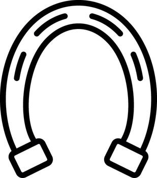 Horseshoe Thin Line Element vector