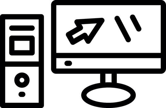 Computer User Friendly Drawing vector