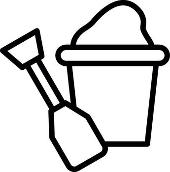 Sand Bucket Subtle UI Graphic vector