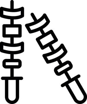 Skewer Simplified Line Mark vector