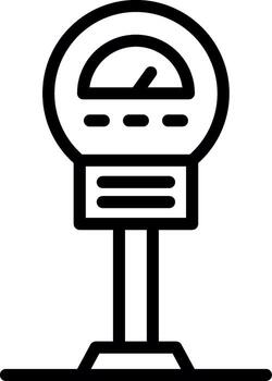 Parking Meter Thin Graphic Shape vector