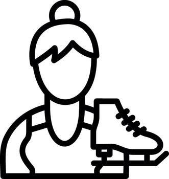 Ice Skating Sleek Visual Mark vector