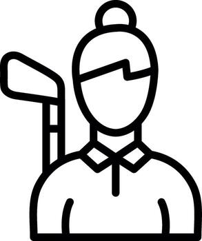 Golfer Coded UI Symbol vector
